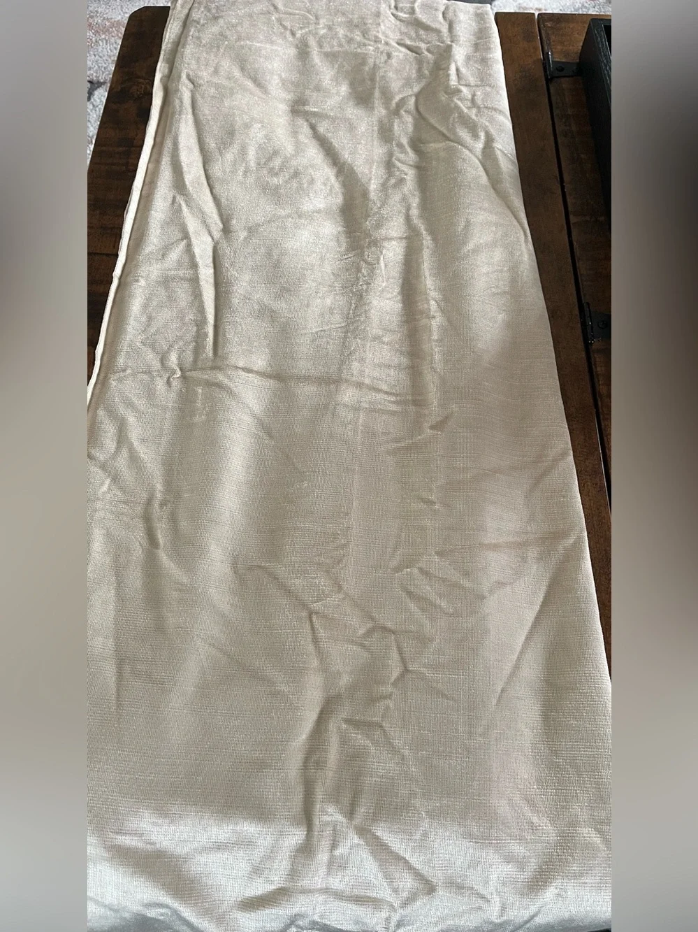 NWOT Quince Luster Velvet Curtain - Single Panel, 48 X 96 (Champagne)